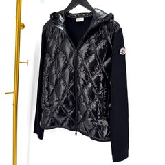 [L사이즈] 몽클레어 울 니트 후드 패딩 자켓 블랙