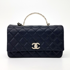 샤넬 캐비어 탑핸들 체인 크로스백 AS5555