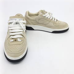 샤넬 스웨이드 포스 로고 스니커즈