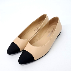 샤넬 투톤 플랫슈즈