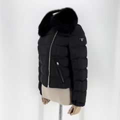 프라다 리나일론 삼각로고 여성 숏 패딩 점퍼