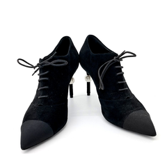 샤넬 진주 레이스업 부티