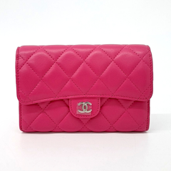 샤넬 램스킨 중지갑