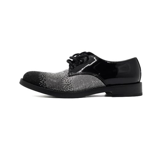 Louis Vuitton 루이비통 JIMMY CHOO(지미추) 블랙 페이던트 스터드 레이스업 옥스포드 남성 로퍼 구두aa61289 상품 이미지 1