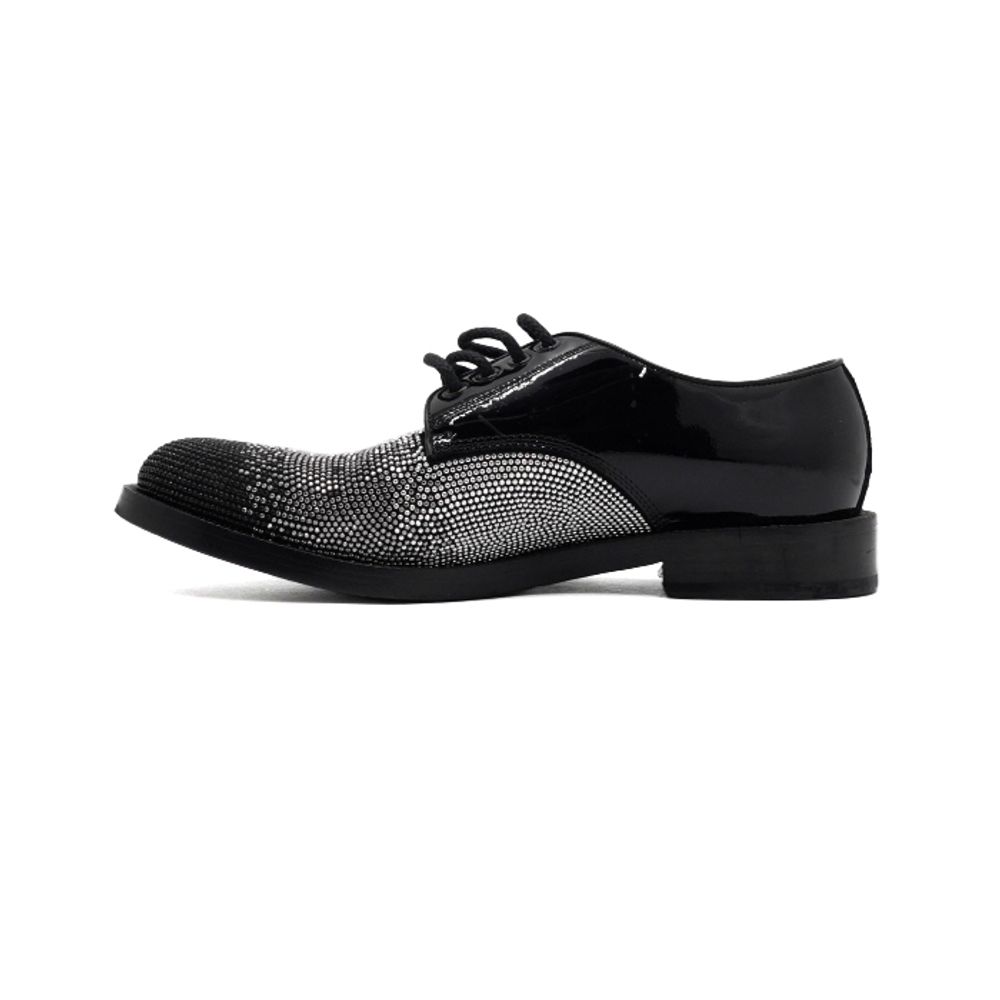 Louis Vuitton 루이비통 JIMMY CHOO(지미추) 블랙 페이던트 스터드 레이스업 옥스포드 남성 로퍼 구두aa61289 상품 이미지 4