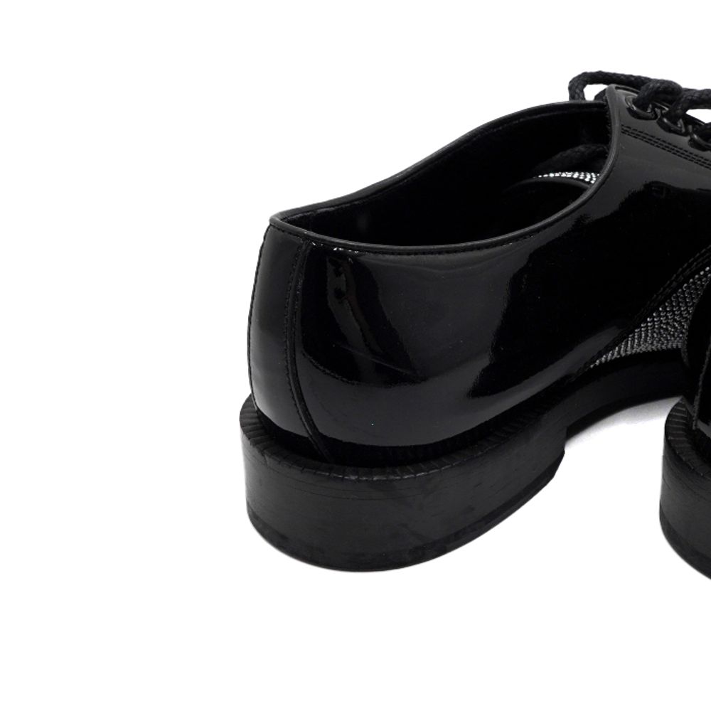 Louis Vuitton 루이비통 JIMMY CHOO(지미추) 블랙 페이던트 스터드 레이스업 옥스포드 남성 로퍼 구두aa61289 상품 이미지 7