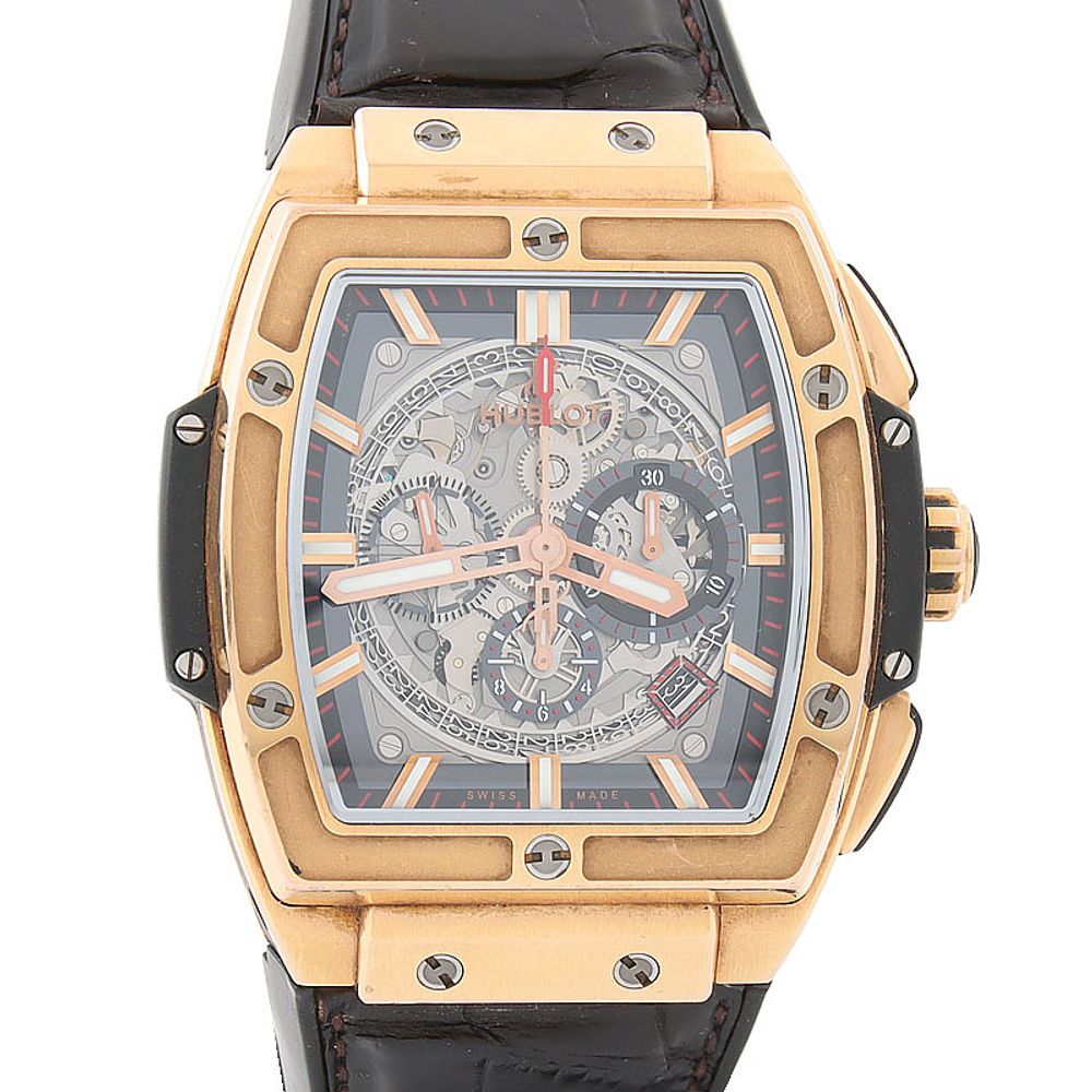 HUBLOT 위블로 스피릿 오브 빅뱅 크로노 골드 시계 (601.OX.0183.LR) 상품 이미지 1