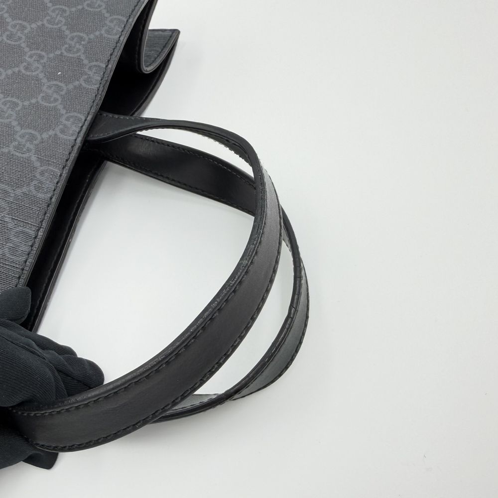 Gucci 구찌 GG 캔버스수프림 블랙 라지 토트백 숄더백 남성 495559 가방 상품 이미지 7