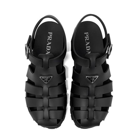Prada 프라다 국내 26SS 프라다 2X3160 3LKK 삼각 로고 러버 피셔맨 샌들 상품 이미지 5