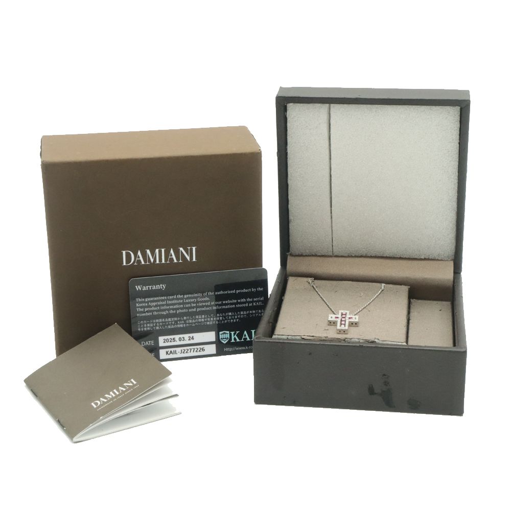 Damiani 다미아니 Damiani(다미아니) 20073459 18K 화이트 골드 0.42캐럿 다이아 루비 벨에포크 네크리스 목걸이 상품 이미지 3