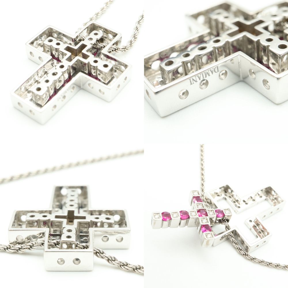 Damiani 다미아니 Damiani(다미아니) 20073459 18K 화이트 골드 0.42캐럿 다이아 루비 벨에포크 네크리스 목걸이 상품 이미지 8