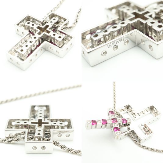 Damiani 다미아니 Damiani(다미아니) 20073459 18K 화이트 골드 0.42캐럿 다이아 루비 벨에포크 네크리스 목걸이 상품 이미지 8