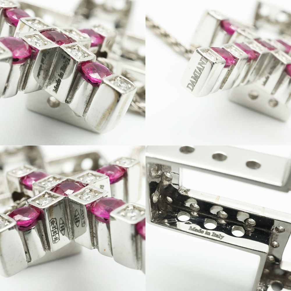 Damiani 다미아니 Damiani(다미아니) 20073459 18K 화이트 골드 0.42캐럿 다이아 루비 벨에포크 네크리스 목걸이 상품 이미지 9