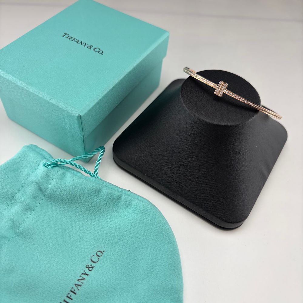 Tiffany 티파니 T 다이아몬드 힌지드 와이어 뱅글 로즈골드 풀파베 팔찌 62273038 - 미듐 (1000053548) 상품 이미지 4