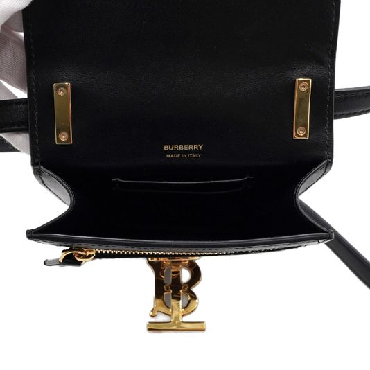 BURBERRY 버버리 Burberry(버버리) 80330421 블랙 레더 TB 로빈 미니 폰홀더 여성 크로스백 숄더백aa68095 상품 이미지 5