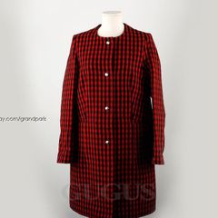 마르니 레드 체크 스냅 코트 38 66922
