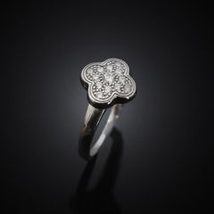 (중고명품)반클리프앤아펠 퓨어 알함브라 다이아 18K 화이트골드 8호