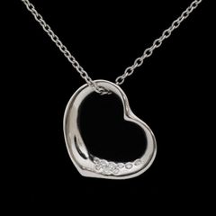 (중고명품)티파니앤코 오픈하트 다이아 9P 플래티늄 목걸이