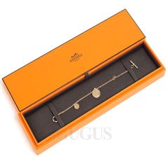 에르메스 18K PG 다이아 Ex-Libris 브레이슬릿 스몰