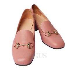 구찌 466701 홀스빗 미드힐 펌프스 구두 37 /30432