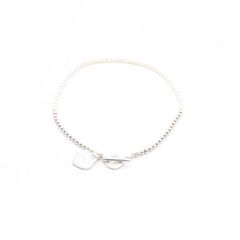 티파니 리턴 투 티파니 실버 1P다이아 진주 스몰 더블스트랩 여성 팔찌aa37884