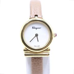 페레가모 SFIK005 간치니 금장 자개판 가죽밴드 22MM 여성 시계aa38354