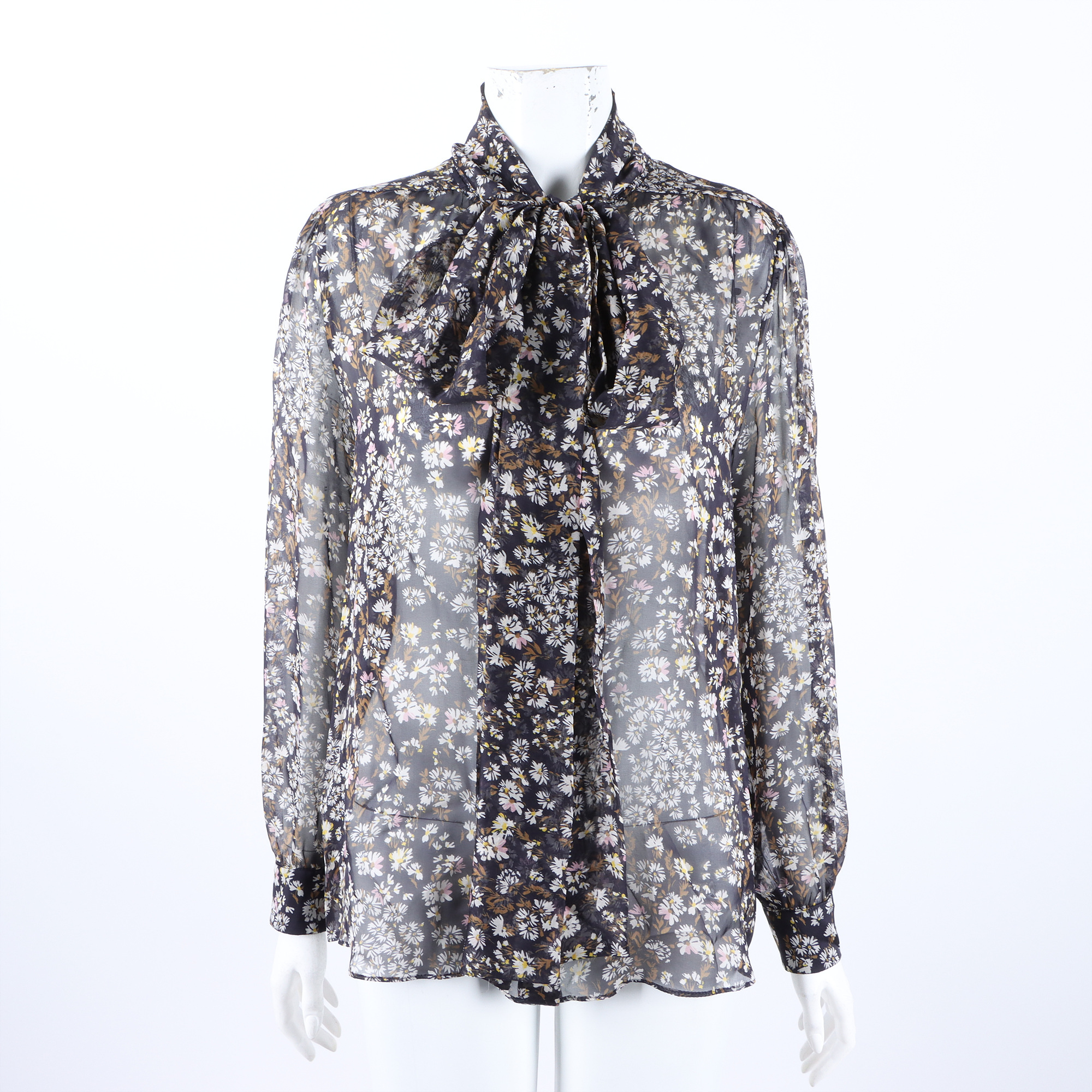 トップス always MAX MARA Studio Silk Long Sleeve Blouse 125501 | eBay