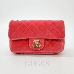 샤넬 벨벳 클래식 골든볼 뉴미니 크로스백 AS1787