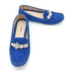 미우미우 스웨이드 드라이빙 슈즈