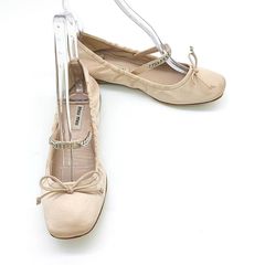 미우미우 새틴 플랫슈즈